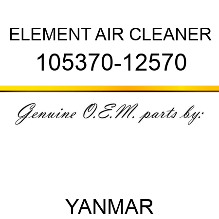 ELEMENT, AIR CLEANER 105370-12570