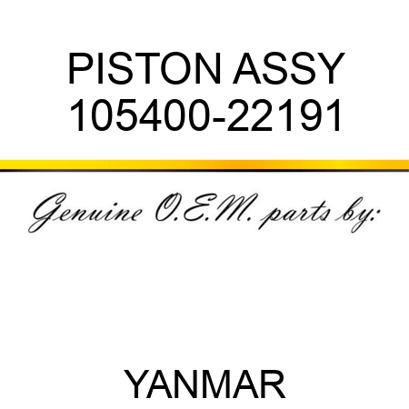 PISTON ASSY 105400-22191
