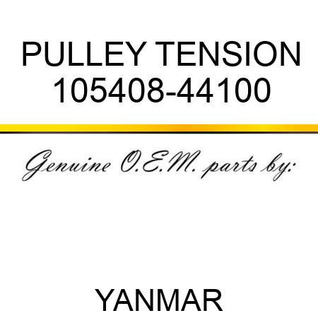 PULLEY, TENSION 105408-44100