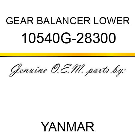 GEAR, BALANCER LOWER 10540G-28300