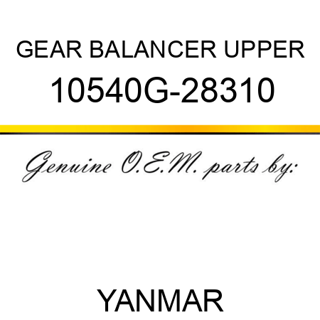 GEAR, BALANCER UPPER 10540G-28310