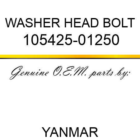 WASHER, HEAD BOLT 105425-01250