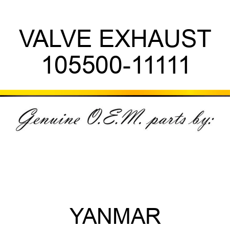 VALVE, EXHAUST 105500-11111