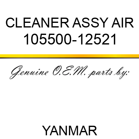 CLEANER ASSY, AIR 105500-12521