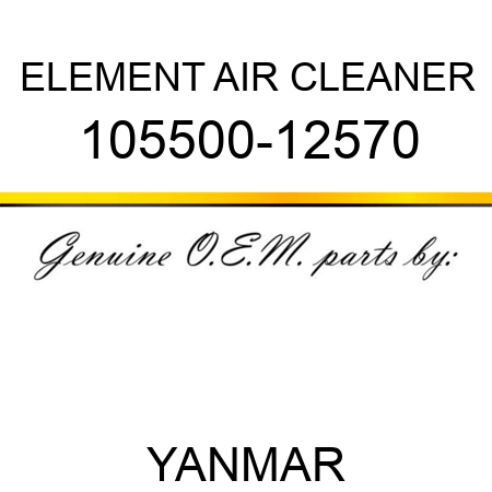ELEMENT, AIR CLEANER 105500-12570