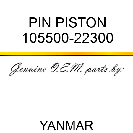 PIN, PISTON 105500-22300