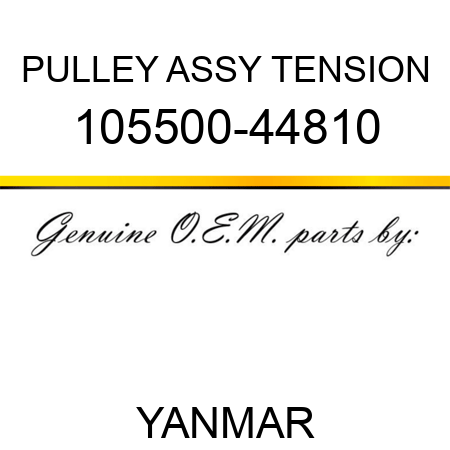 PULLEY ASSY, TENSION 105500-44810