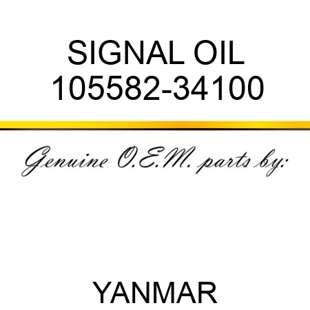 SIGNAL, OIL 105582-34100