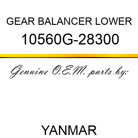 GEAR, BALANCER LOWER 10560G-28300