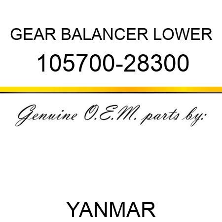 GEAR, BALANCER LOWER 105700-28300