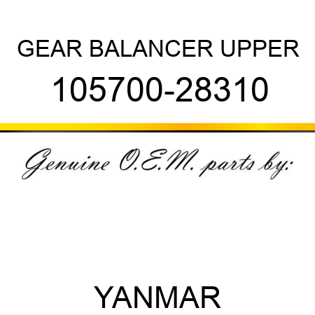 GEAR, BALANCER UPPER 105700-28310