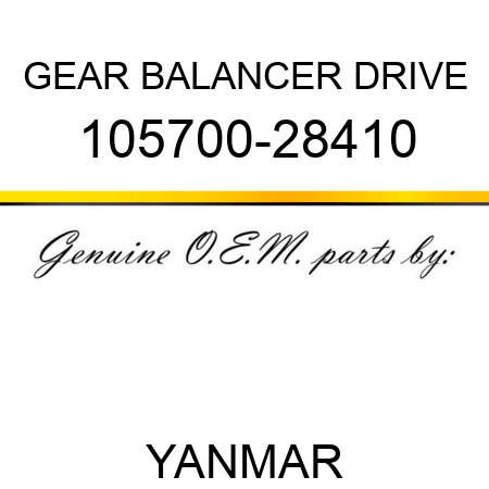 GEAR, BALANCER DRIVE 105700-28410