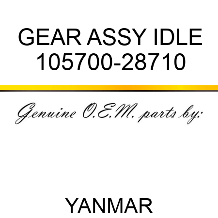 GEAR ASSY, IDLE 105700-28710
