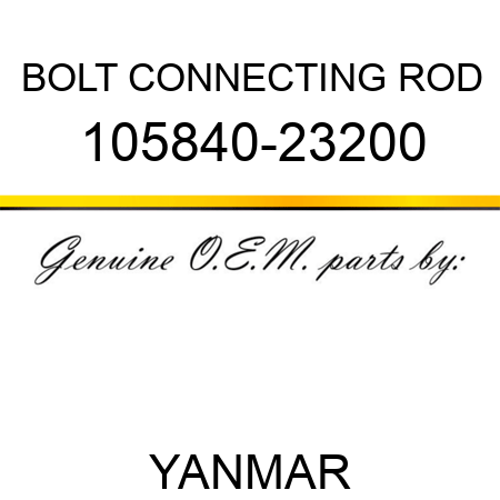 BOLT, CONNECTING ROD 105840-23200