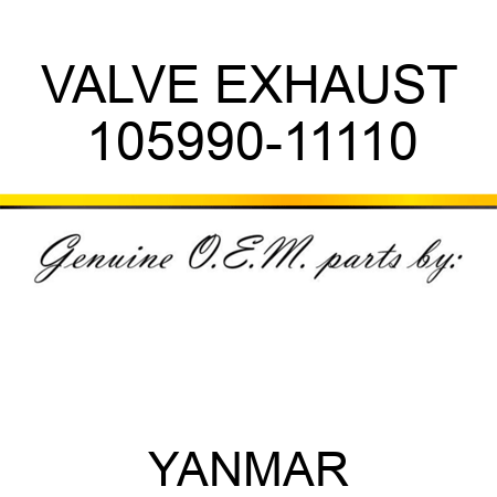 VALVE, EXHAUST 105990-11110