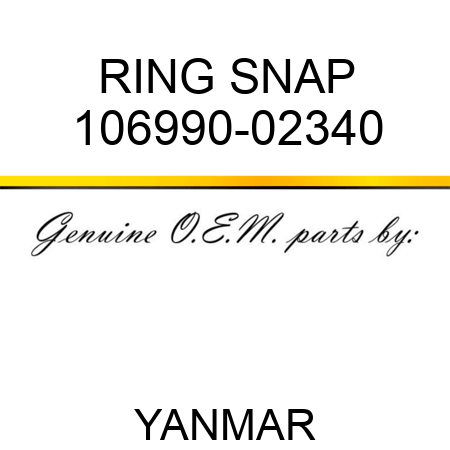 RING, SNAP 106990-02340