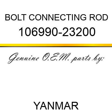 BOLT, CONNECTING ROD 106990-23200