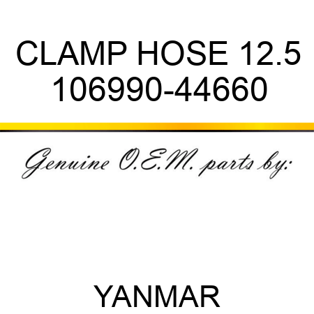 CLAMP, HOSE 12.5 106990-44660