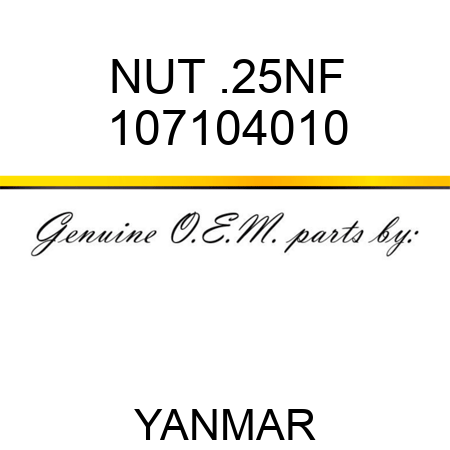 NUT .25NF 107104010