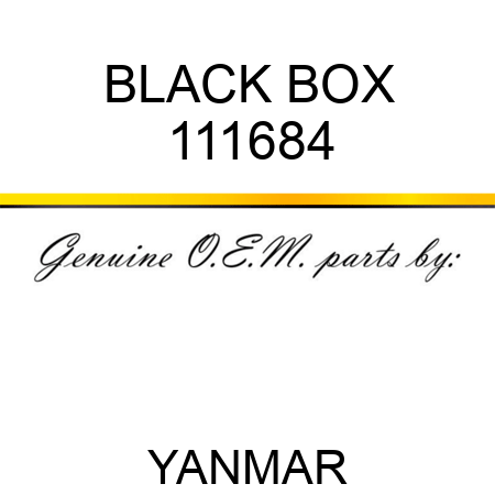 BLACK BOX 111684