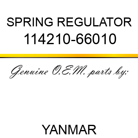 SPRING, REGULATOR 114210-66010