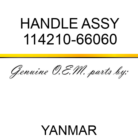 HANDLE ASSY 114210-66060
