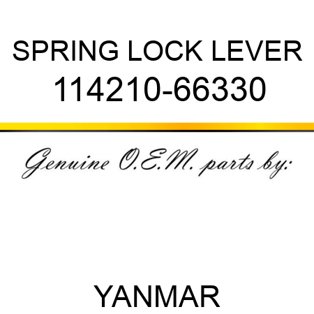 SPRING, LOCK LEVER 114210-66330