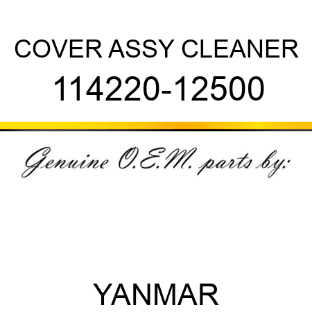 COVER ASSY, CLEANER 114220-12500