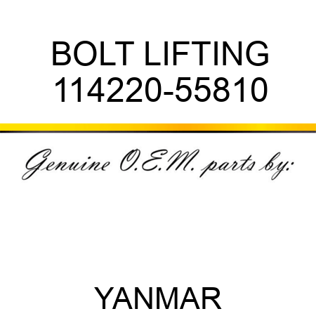 BOLT, LIFTING 114220-55810