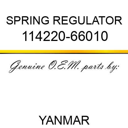 SPRING, REGULATOR 114220-66010
