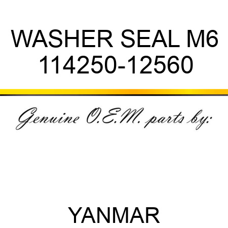 WASHER, SEAL M6 114250-12560