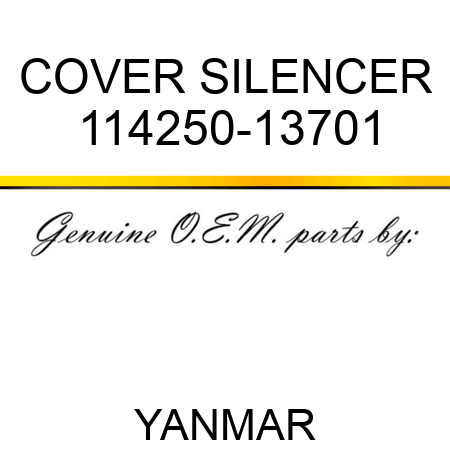 COVER, SILENCER 114250-13701