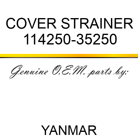COVER, STRAINER 114250-35250