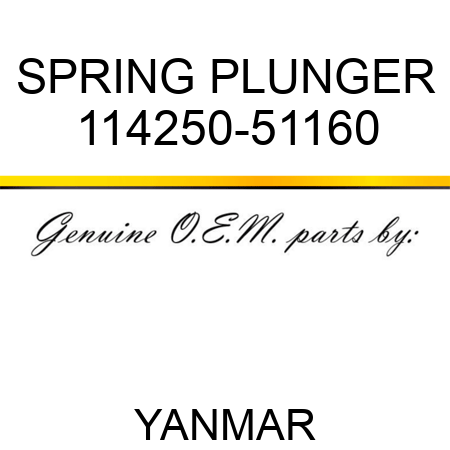 SPRING, PLUNGER 114250-51160
