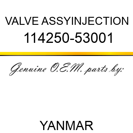 VALVE ASSY,INJECTION 114250-53001