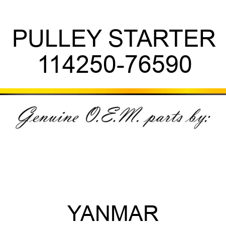 PULLEY, STARTER 114250-76590