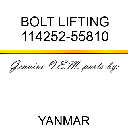 BOLT, LIFTING 114252-55810
