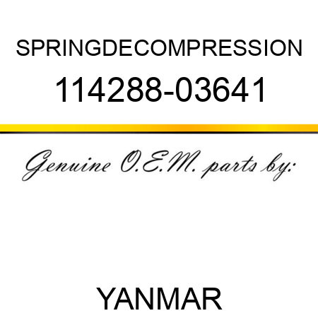 SPRING,DECOMPRESSION 114288-03641