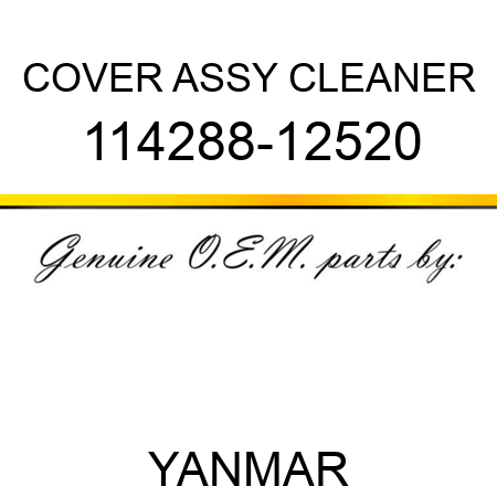 COVER ASSY, CLEANER 114288-12520