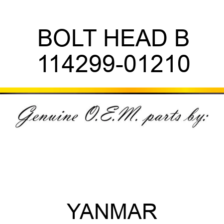 BOLT, HEAD B 114299-01210