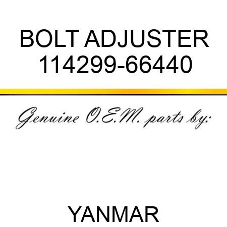 BOLT, ADJUSTER 114299-66440