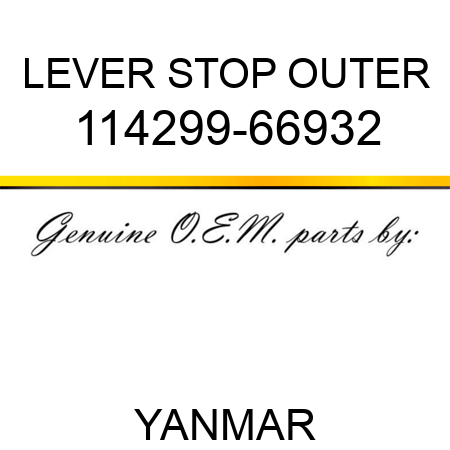 LEVER, STOP OUTER 114299-66932