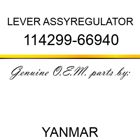 LEVER ASSY,REGULATOR 114299-66940