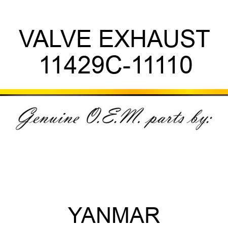 VALVE, EXHAUST 11429C-11110