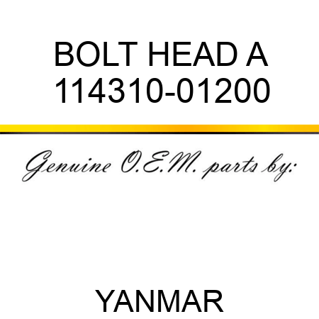 BOLT, HEAD A 114310-01200