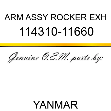 ARM ASSY, ROCKER EXH 114310-11660