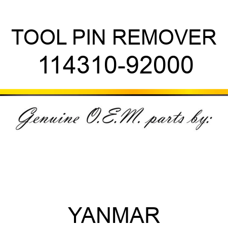 TOOL, PIN REMOVER 114310-92000