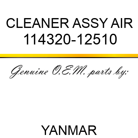 CLEANER ASSY, AIR 114320-12510