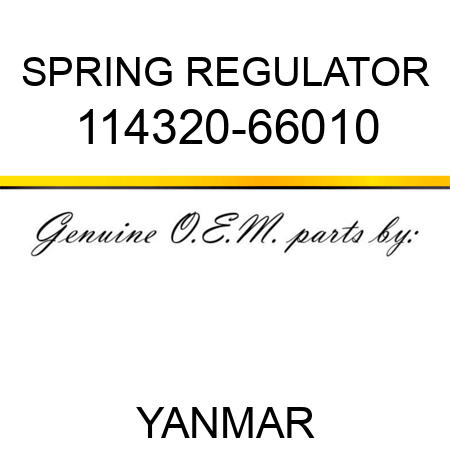 SPRING, REGULATOR 114320-66010