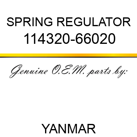 SPRING, REGULATOR 114320-66020